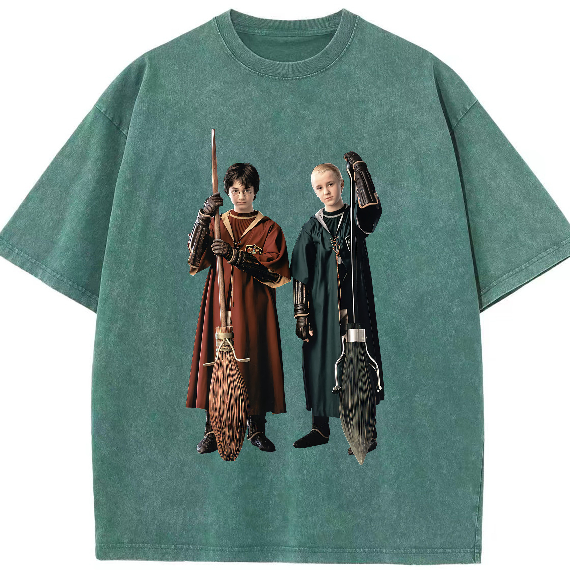 （画像用） Harry Potter ハリー・ポッターシリーズ 綿100% ヴィンテージ風 半袖Tシャツ（フロントプリント）